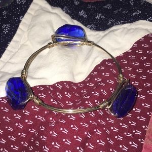 🔵Blue stone gold wire bracelet